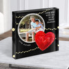 Black Red Chalk Heart Grandad Photo Gold Square Personalised Gift Acrylic Block