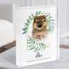 Pomeranian Brown Memorial Forever In Our Hearts Personalised Gift Acrylic Block