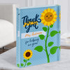 Smiling Sunflower Teacher Help Me Grow Thank You Personalised Gift Acrylic Block