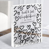 Congratulations Engagement Heart Name Couple Silver Gift Acrylic Block