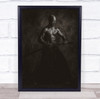 Shinogi Zukuri muscular man with weapon black and white Wall Art Print