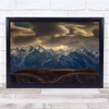 Southern Alps Mountains Snowy High Sku Clouds Beautiful Wall Art Print