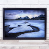The Crack Ice Snowy Mountains Cold Mood Rain Norway Icy Wall Art Print