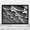Abstract Architecture Black & White Repetition Pattern Wall Art Print