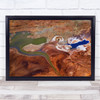 Aerial Kenya Water Lake Abstract Above Landscape River Wall Art Print