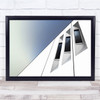 Architecture Modern Three Windows Wall Lines Panoramic Wall Art Print
