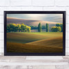 Fields Agriculture Tuscany Field Trees Hills Landscape Wall Art Print