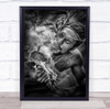 Fire Nambas Tattoo Small Malekula Vanuatu Native smoke Wall Art Print