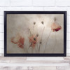 Flowers Poppies Red Painterly Illustration Watercolour Wall Art Print