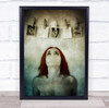 I'm Looking For Myself Woman no mouth photography ears Wall Art Print