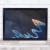 Salt Lake Colourful water pastel Seascape Birds flying Wall Art Print