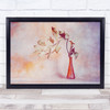 Still-Life Light Orange Vase Soft Artsy Colours Leaves Wall Art Print