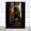 Street Cow India Animal Animals Alley Cows Sacred Holy Wall Art Print
