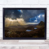 Sunrays Over Mountains Greenery Scotland Lake Blue Sky Wall Art Print