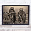 The Comfort Of A Cigarette Arabian men black and white Wall Art Print