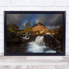 Waterfall Mountain Scotland Peak Hill Stream Water Sky Wall Art Print