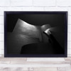 Abstract Disney Concert Hall Metal Modern Black White Wall Art Print