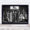 Africa Kids Black and white Eyes of children together Wall Art Print