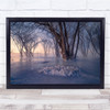 Landscape frozen Sunset Secret Forest In Ice And Snow Wall Art Print