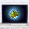 Leaf Autumn Space Fall Still Life Water Ripple Bubble Wall Art Print