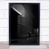 Street Mood Gradation Black and white person umbrella Wall Art Print