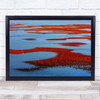 Tidal Flat Suaeda Japonica Makino red landscape water Wall Art Print