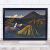 Volcano Bromo Indonesia Landscape Smoke Java eruption Wall Art Print