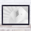 White Bright Black & White Stairs Staircase Geometry Wall Art Print