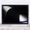 Architecture Abstract Blue White geometric triangles Wall Art Print