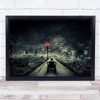 Hope War Peace Way Ruin Red Light Clouds Fear Weapon Wall Art Print