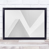 Minimal Triangles abstract architecture white zigzag Wall Art Print