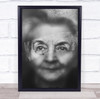 Portrait Glass Mood November Old Black And White Age Wall Art Print