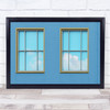 Windows Reflection Shapes Colors Blue Cyaan Wall Sky Wall Art Print