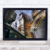 Double Exposure Multiple Exposure Bridge Urban city Wall Art Print