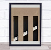 Abstract Staircase Clean Sharp Contrast long window Wall Art Print
