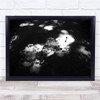 black and white open space light shadows silhouette Wall Art Print