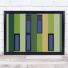 Colors Abstract Architecture Windows Green Geometry Wall Art Print