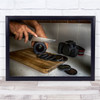 Cutting Camera Knife Lense Slicing Chopping Kitchen Wall Art Print