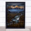 Landscape River Creek Stream Forest Mountains Snowy Wall Art Print