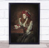 Portrait Fine Art Painting Child She Loves Pancakes Wall Art Print