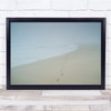 Simple Simplicity Minimalism Beach Footsteps Prints Wall Art Print