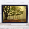 Walking Forest Woods Trees Man Old Landscape nature Wall Art Print