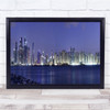 Dubai Marina Panorama Cityscape Night Architecture Wall Art Print