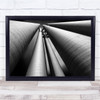 Geometry Architecture Abstract Tunnels Black white Wall Art Print