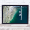 Landscape Aerial Colour Beach Harbour Harbour Port Wall Art Print