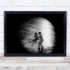 Performance Skating Figure Couple shadow spotlight Wall Art Print