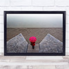 Umbrella Iran Isfahan Khaju Momeni City sand water Wall Art Print