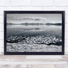 Aerial Drone Iceland Ice Lake Frozen Winter Water Wall Art Print