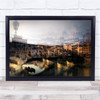 Bridge Double Exposure Cityscape City River Water Wall Art Print