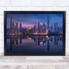 City Skyline Reflection China Nightscape Panorama Wall Art Print